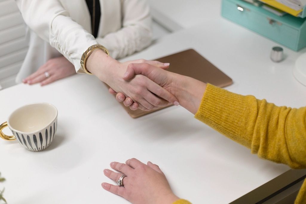 Business partners shaking hands