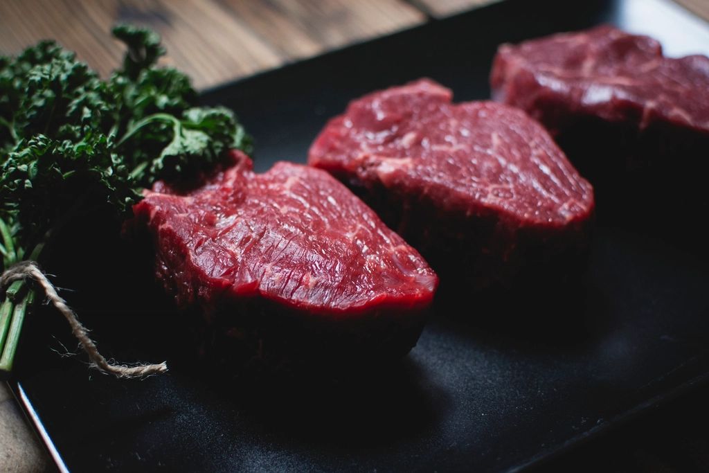 Premium raw beef cuts
